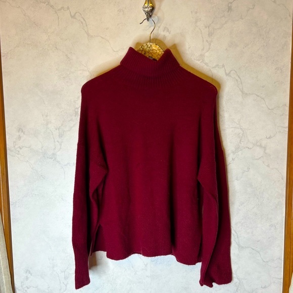 J. Crew Red Turtleneck Sweater in Supersoft Yarn - Picture 2 of 8